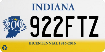 IN license plate 922FTZ