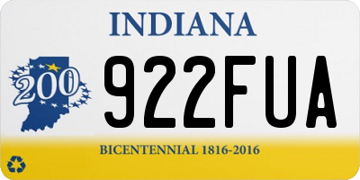 IN license plate 922FUA