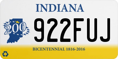 IN license plate 922FUJ