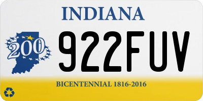 IN license plate 922FUV