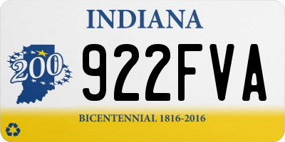 IN license plate 922FVA