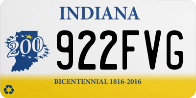 IN license plate 922FVG