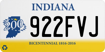 IN license plate 922FVJ