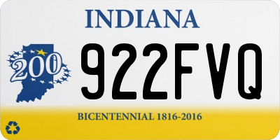IN license plate 922FVQ