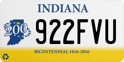 IN license plate 922FVU