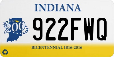 IN license plate 922FWQ