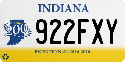 IN license plate 922FXY