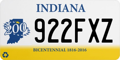 IN license plate 922FXZ