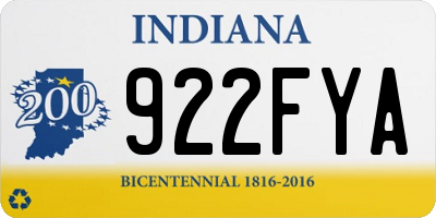 IN license plate 922FYA