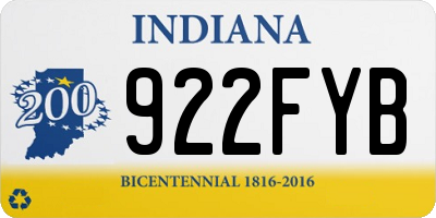 IN license plate 922FYB