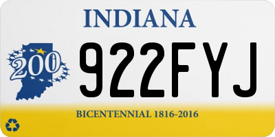 IN license plate 922FYJ