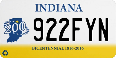 IN license plate 922FYN