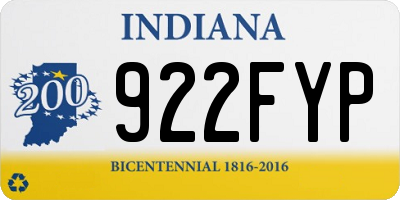 IN license plate 922FYP