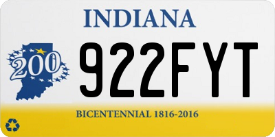IN license plate 922FYT