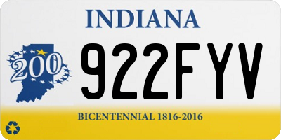 IN license plate 922FYV