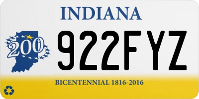IN license plate 922FYZ