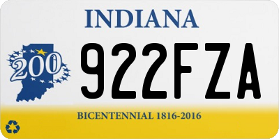 IN license plate 922FZA