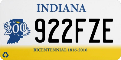 IN license plate 922FZE