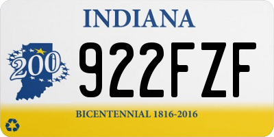 IN license plate 922FZF