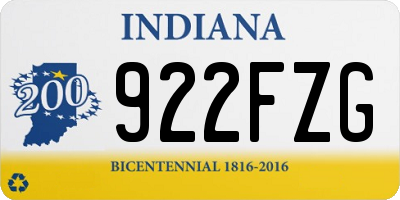 IN license plate 922FZG