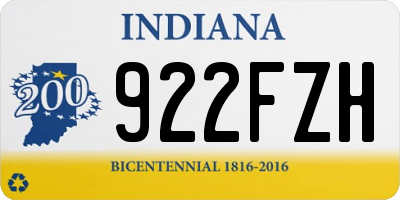 IN license plate 922FZH