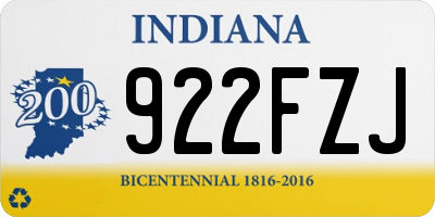 IN license plate 922FZJ