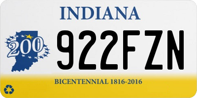 IN license plate 922FZN