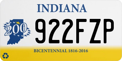 IN license plate 922FZP