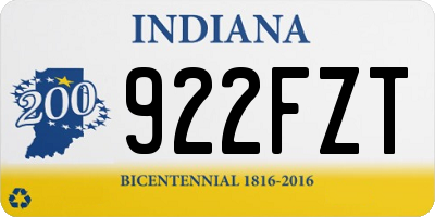 IN license plate 922FZT