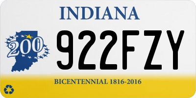 IN license plate 922FZY