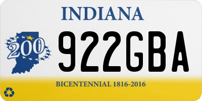 IN license plate 922GBA