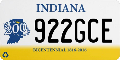 IN license plate 922GCE