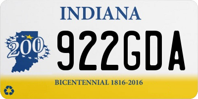 IN license plate 922GDA