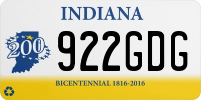 IN license plate 922GDG