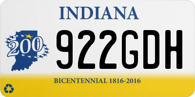 IN license plate 922GDH