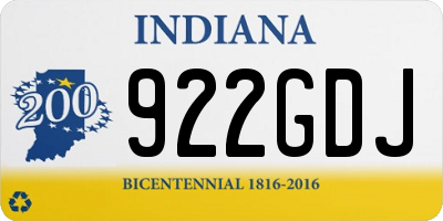 IN license plate 922GDJ