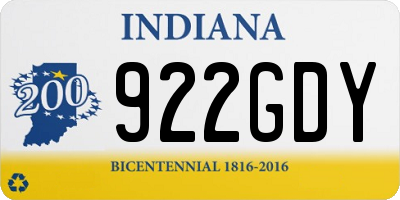 IN license plate 922GDY