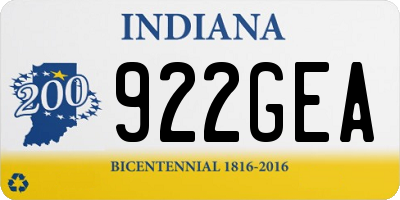 IN license plate 922GEA