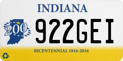 IN license plate 922GEI
