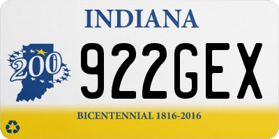 IN license plate 922GEX