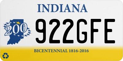 IN license plate 922GFE