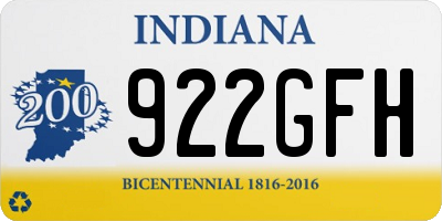 IN license plate 922GFH