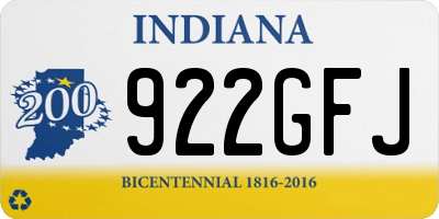 IN license plate 922GFJ