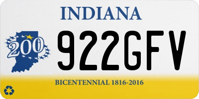 IN license plate 922GFV