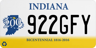 IN license plate 922GFY