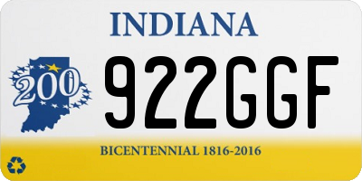 IN license plate 922GGF