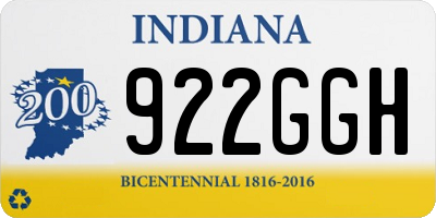 IN license plate 922GGH