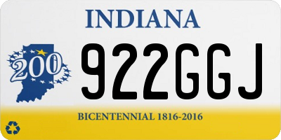 IN license plate 922GGJ