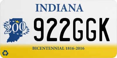 IN license plate 922GGK