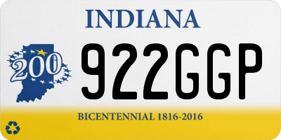 IN license plate 922GGP